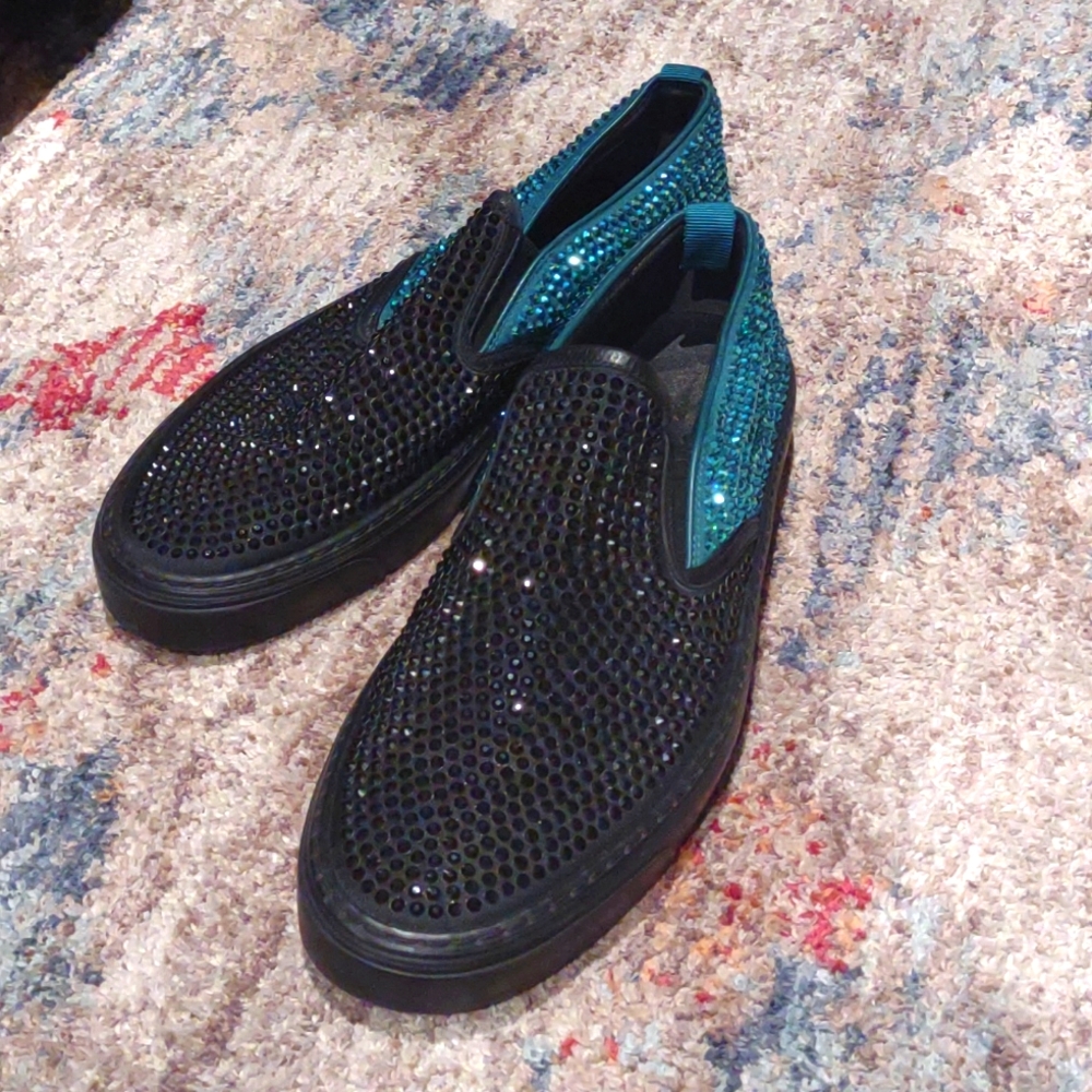 Gucci Cristal Satin Slip-on Snickers